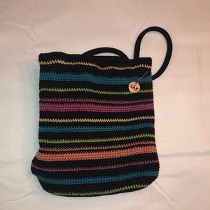 Rare and Beautiful The Sak crochet backpack style bag never used, no flaws